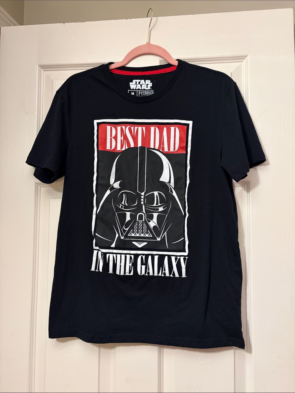 Star Wars Black Tee with Red & White Darth Vader Graphic